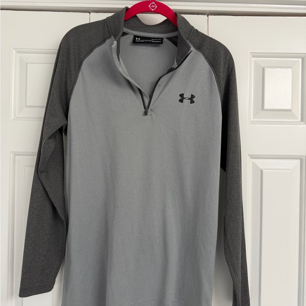 Under Armour Gray Half-Zip Pullover: Like New